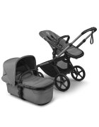 Bugaboo Carucior 2 in 1 Fox 5 Renew Graphite Moon Grey cu maner reglabil reversibil suspensii cadru din aluminiu