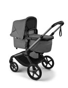 Bugaboo Carucior 2 in 1 Fox 5 Renew Graphite Moon Grey cu maner reglabil reversibil suspensii cadru din aluminiu