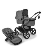 Bugaboo Carucior 2 in 1 Fox 5 Renew Graphite Moon Grey cu maner reglabil reversibil suspensii cadru din aluminiu