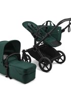 Bugaboo Carucior 2 in 1 pentru copii Donkey 6 Complete Black Green cu suspensii spatar reglabil maner ajustabil si pliere compacta