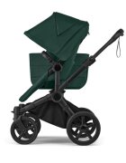 Bugaboo Carucior 2 in 1 pentru copii Donkey 6 Complete Black Green cu suspensii spatar reglabil maner ajustabil si pliere compacta