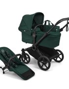 Bugaboo Carucior 2 in 1 pentru copii Donkey 6 Complete Black Green cu suspensii spatar reglabil maner ajustabil si pliere compacta