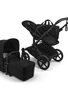Bugaboo Carucior 2 in 1 pentru copii Donkey 6 Complete Black Heritage Black cu suspensii spatar reglabil maner ajustabil si pliere compacta