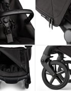 Bugaboo Carucior 2 in 1 pentru copii Fox 5 Noir Limited edition black moonlight cu suspensii spatar reglabil si maner ajustabil