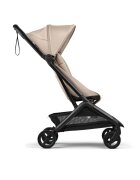 Bugaboo Carucior pentru copii Butterfly 2 Black Desert Taupe cu spatar reglabil compatibil avion pliere ultra-compacta suspensii