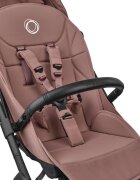 Bugaboo Carucior pentru copii Butterfly 2 Complete Black Pink cu suspensii spatar reglabil si husa de ploaie compatibil avion pliere compacta pana la 22 kg