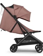 Bugaboo Carucior pentru copii Butterfly 2 Complete Black Pink cu suspensii spatar reglabil si husa de ploaie compatibil avion pliere compacta pana la 22 kg