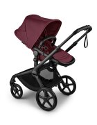 Bugaboo Carucior pentru copii Fox 5 Renew Black Dark Cherry 2 in 1 cu maner reglabil reversibil suspensii cadru din aluminiu