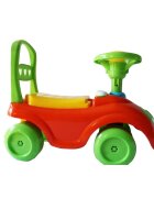 Burak Toys Masinuta copii Ride-On fara pedale Polo red cu spatiu de depozitare sub scaun spatar detasabil volan cu claxon