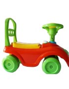 Burak Toys Masinuta copii Ride-On fara pedale Polo red cu spatiu de depozitare sub scaun spatar detasabil volan cu claxon
