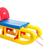 Burak Toys Saniuta din plastic pentru copii multicolor design ergonomic constructie robusta cu spatar demontabil dimensiune 70 x 35 x 47 cm