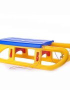 Burak Toys Saniuta din plastic pentru copii multicolor design ergonomic constructie robusta demontabil dimensiune 90 x 34 x 27 cm sfoara de tractiune inclusa