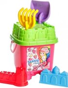 Burak Toys Set 6 jucarii de nisip Castel Nr.1 Pink