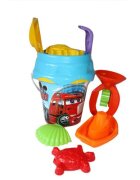 Burak Toys Set jucarii de nisip cu 8 piese Desene Albastru