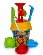 Burak Toys Set jucarii de nisip cu 8 piese Desene Galben