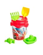 Burak Toys Set jucarii de nisip cu 8 piese Desene Rosu