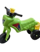 Burak Toys Tricicleta copii fara pedale Spider Green actionata cu picioarele de la 2 ani pana la 20 kg inaltime pana la sezut 30 cm