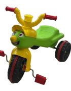 Burak Toys Tricicleta pentru copii Funny Green cu claxon si pedale greutate maxima admisa 20 kg