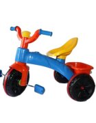Burak Toys Tricicleta pentru copii Super Enduro Blue cu pedale cosulet jucarii si claxon