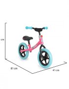Byox Bicicleta copii fara pedale 2B balance Pink 12 inch de la 2 ani pana la greutatea de 20 kg ghidon reglabil pe inaltime roti din spuma EVA inaltimea scaunului reglabila de la 35 cm la 45 cm