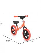 Byox Bicicleta copii fara pedale 2B balance Red 12 inch de la 2 ani pana la greutatea de 20 kg ghidon reglabil pe inaltime roti din spuma EVA inaltimea scaunului reglabila de la 35 cm la 45 cm