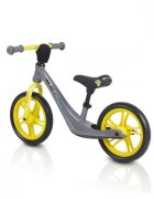 Byox Bicicleta copii fara pedale Go On grey 12 inch roti din spuma EVA scaun reglabil 32-41 cm cadru din aliaj de magneziu roti din spuma rezistenta greutate maxima 30 kg