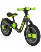 Byox Bicicleta copii fara pedale Harly Green 12 inch de la 2 ani pana la 50 kg scaun moale reglabil de la 33-38 cm anvelope din cauciuc plin manere din cauciuc moale