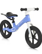 Byox Bicicleta copii fara pedale Next Step Blue 12 inch cu stepper picioare lateral pliabil pentru copiii cu varsta peste 2 ani si cu o greutate maxima de pana la 50 kg scaun reglabil de la 35-41 cm