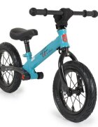 Byox Bicicleta copii fara pedale Toto Blue 12 inch greutate maxima de 25 kg anvelope gonflabile husa decorativa pentru ghidon suport picioare pe ambele parti ale cadrului scaun reglabil 34-43 cm