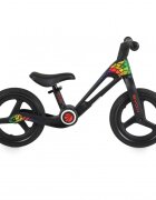 Byox Bicicleta de echilibru fara pedale pentru copii Foldy Black Design pliabil Roti 12 inch din PU rezistent Sezut ergonomic reglabil Manere confortabile antiderapante Varsta recomandata 2ani+