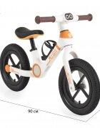 Byox Bicicleta fara pedale Orb White cu roti 12 inch gonflabile Sa reglabila de la 35cm la 41 cm Suport sticla de apa inclus Greutate maxima suportata 50 kg