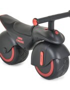 Byox Bicicleta fara pedale Ride On Mini Cruze Black cu muzica Roti EVA late si stabile cu rulment Sezut ergonomic din piele Design compact Manere ergonomice Recomandata de la 18 luni Greutate admisa 30 kg