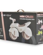 Byox Bicicleta fara pedale Ride On Mini Cruze Green cu muzica Roti EVA late si stabile cu rulment Sezut ergonomic din piele Design compact Manere ergonomice Recomandata de la 18 luni Greutate admisa 30 kg