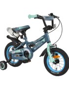 Byox Bicicleta pentru copii Prince 12 inch Grey varsta 3-4 ani frana de mana pe ambele roti scaun si ghidon reglabile pe inaltime roti ajutatoare detasabile