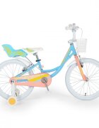 Byox Bicicleta pentru fetite cu roti ajutatoare Fashion Girl Blue 20 inch varsta 6-9 ani cu inaltimea recomandata 135-155 cm
