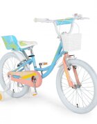 Byox Bicicleta pentru fetite cu roti ajutatoare Fashion Girl Blue 20 inch varsta 6-9 ani cu inaltimea recomandata 135-155 cm