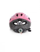 Byox Casca de protectie pentru copii Y02 Pink M marime 54-58 cmLumini LED orificii pentru ventilatie Reglator de dimensiune Vizor detasabil Captuseala detasabila