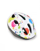 Byox Casca de protectie pentru copii Y03 Dots marime 48-54 cmcu 8 orificii de ventilatie Reglator de dimensiune Captuseala detasabila Lumini LED pentru vizibilitate nocturna