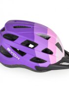 Byox Casca de protectie pentru copii Y48 Purple Marime 54-58 cmcu lumina LED Tehnologie In-Mold 17 orificii de ventilatie Reglator de dimensiune Vizor si Captuseala detasabila Lumini LED pentru vizibilitate nocturna
