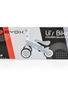 Byox Mini tricicleta de echilibru fara pedale Lils bike Blue sezut moale si reglabil pe inaltime interval de viraj limitat roti late din spuma EVA potrivita copiilor de la 1 an