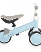 Byox Mini tricicleta de echilibru fara pedale Lils bike Blue sezut moale si reglabil pe inaltime interval de viraj limitat roti late din spuma EVA potrivita copiilor de la 1 an