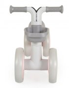 Byox Mini vehicul Ride-On de echilibru Mini Rider Roz cu scaun moale ergonomic ce poate fi reglat in doua pozitii cos frontal raza de viraj limitata roti din cauciuc Eva de la 12 luni pana la greutatea maxima de 20 kg