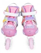Byox Role reglabile marime 29-33 pentru copiiinterior respirabil cu spuma de amortizarecatarame reglabile cu inchidere Velcro si catarama dubla Dizzy Pink