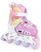 Byox Role reglabile marime 29-33 pentru copiiinterior respirabil cu spuma de amortizarecatarame reglabile cu inchidere Velcro si catarama dubla Dizzy Pink