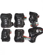 Byox Set protectii pentru copii cotiere genunchiere si brate clasa B 25-50kg Negru