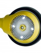 Byox Tricicleta copii fara pedale Mini Wee Yellow scaun moale reglabil pe inaltime roti cu lumini raza de rotatie limitata roti late din spuma Eva de la 12 luni pana la 20 kg