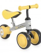 Byox Tricicleta copii fara pedale Mini Wee Yellow scaun moale reglabil pe inaltime roti cu lumini raza de rotatie limitata roti late din spuma Eva de la 12 luni pana la 20 kg