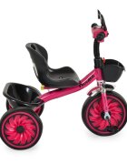 Byox Tricicleta cu pedale pentru copii Twidle Pink cu roti evasezut ergonomic reglabil cu spatarefecte de lumina si muzicaoglinzimanere ergonomicecos fata si spate pentru accesoriigreutate maxima 25kg