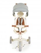 Byox Tricicleta pentru copii 3 in 1 Compacto Beige ultrapliabilacu suport de picioare control al directiei scaun reversibil rotire 360 grade spatar reglabil copertina XXLpernuta moale pe scaun si spatar