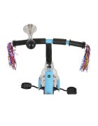 Byox Tricicleta pentru copii Bonfire Blue cu roti luminoase claxon muzica scaun reglabil 2 pozitii roti din cauciuc Eva de la 3 ani pana la 25 kg